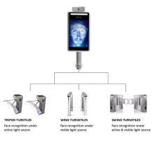 Body Detection Camera 8 Inch Smart Fast Temperature Terminal Thermometric Face Recognition Attendance System